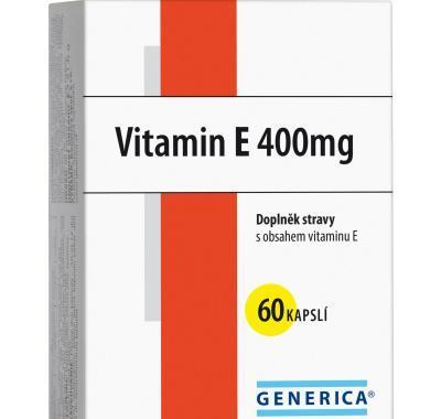 GENERICA Vitamin E 400 mg 60 kapslí, GENERICA, Vitamin, E, 400, mg, 60, kapslí