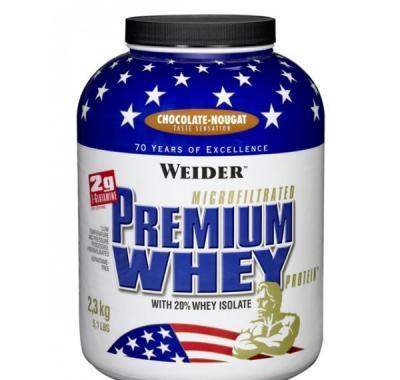 Premium Whey, syrovátkový protein, Weider, 2300 g - Čokoláda-Nugát