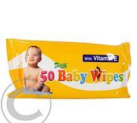 Ubrousky dětské hyg.Baby s vitamínem E 50ks, Ubrousky, dětské, hyg.Baby, vitamínem, E, 50ks