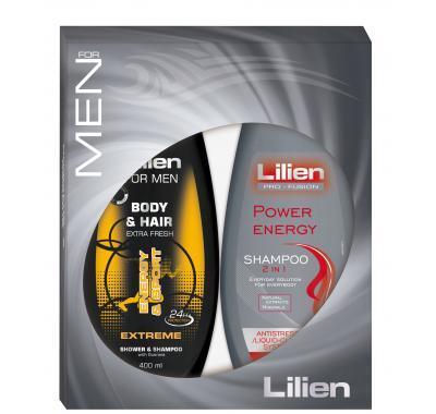 Vánoční kazeta Lilien for men Extreme šampon 400ml   sprchový gel 400ml
