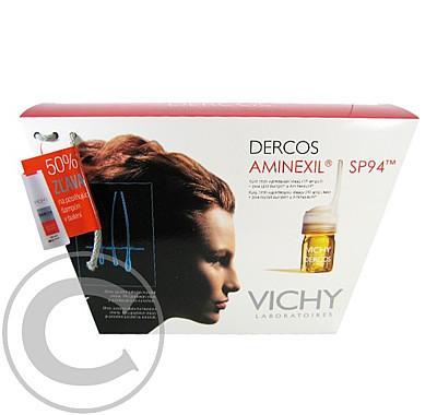 VICHY Dercos Aminexil ženy 12x6 ml   VICHY Dercos shampooing energisant - posilující šampon s Aminexilem 200 ml