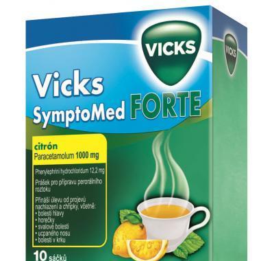 Vicks SymptoMed Forte citrón 10 sáčků, Vicks, SymptoMed, Forte, citrón, 10, sáčků