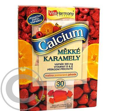 VitaHarmony CALCIUM Měkké karamely ovocné 30 ks, VitaHarmony, CALCIUM, Měkké, karamely, ovocné, 30, ks