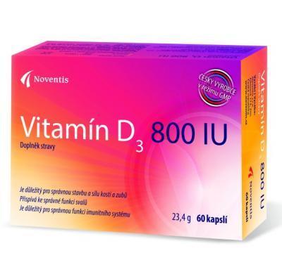 Vitamín D3 800 IU 60 kapslí, Vitamín, D3, 800, IU, 60, kapslí