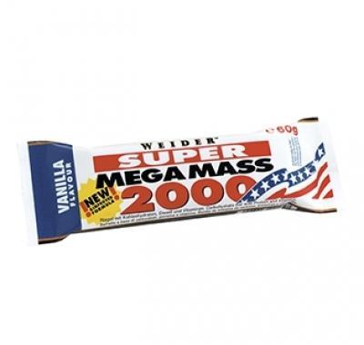 Weider Mega Mass 2000 - 60 g, tyčinka jahoda, Weider, Mega, Mass, 2000, 60, g, tyčinka, jahoda