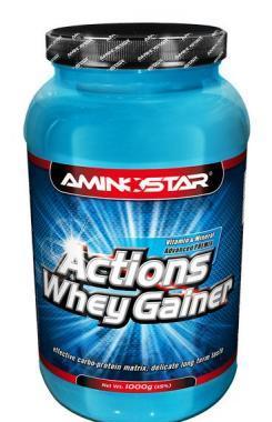 Whey Gainer ACTIONS(R), Jahoda, 4500 g, Whey, Gainer, ACTIONS, R, Jahoda, 4500, g