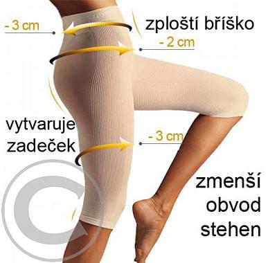 Zeštíhlující Kalhoty S/M nízký pas tělová- SVELTESSE tříčtvrteční