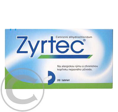 ZYRTEC  20X10MG Potahované tablety, ZYRTEC, 20X10MG, Potahované, tablety