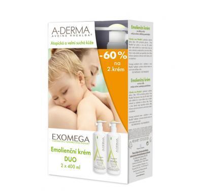 A-DERMA Exomega Emolienční krém 2 x 400 ml, A-DERMA, Exomega, Emolienční, krém, 2, x, 400, ml