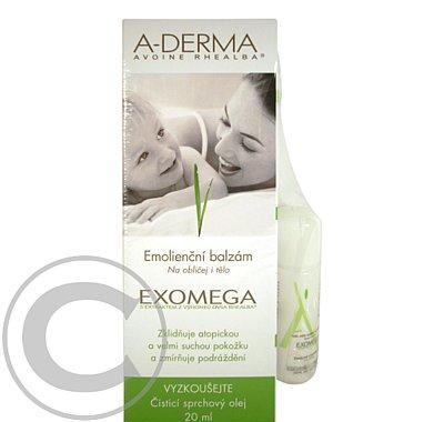 A - DERMA promo Exomega baume 200ml ( emolienční balzám na obličej a tělo)   vzorek huile 20ml