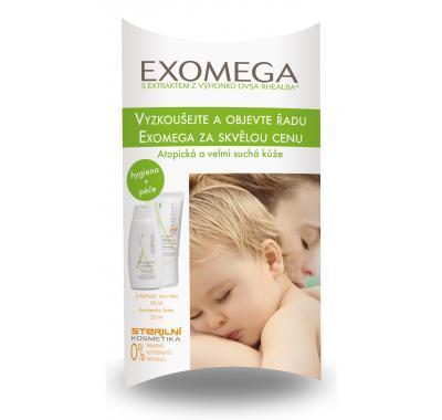 A-DERMA Testovací balíček Exomega D.E.F.I ( krém 50 ml   olej 50 ml )