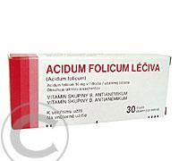 ACIDUM FOLICUM LÉČIVA  30X10MG Obalené tablety, ACIDUM, FOLICUM, LÉČIVA, 30X10MG, Obalené, tablety