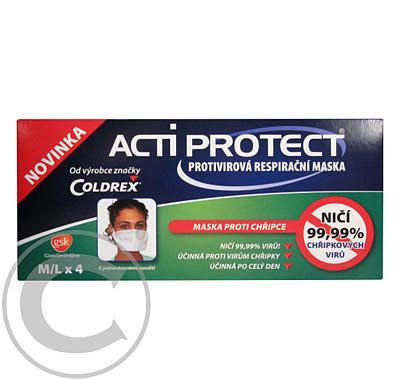 ACTI Protivirová respirační maska PROTECT M/L 4ks, ACTI, Protivirová, respirační, maska, PROTECT, M/L, 4ks