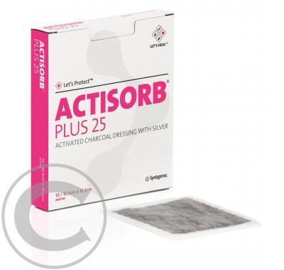 Actisorb Plus 10.5x10.5cm/5ks s akt.uhlím ster.