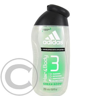 Adidas A3 Sprchový gel Men Hair&Body Green Boost 250ml, Adidas, A3, Sprchový, gel, Men, Hair&Body, Green, Boost, 250ml