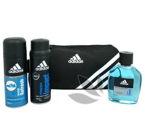 Adidas Fresh Impact - voda po holení 100 ml   tělový sprej 150 ml   osvěžující deodorant do bot 150 ml   kosmetická taška