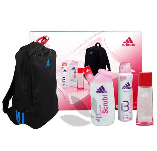 Adidas Fruity Rhythm - toaletní voda s rozprašovačem 50 ml   sprchový gel 250 ml   deodorant ve spreji 150 ml   batoh