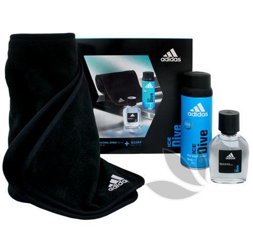 Adidas Ice Dive - toaletní voda s rozprašovačem 50 ml   deodorant ve spreji 150 ml   šála