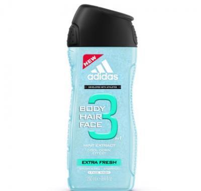 Adidas sprchový gel 3 v 1 Extra Fresh men 250 ml, Adidas, sprchový, gel, 3, 1, Extra, Fresh, men, 250, ml