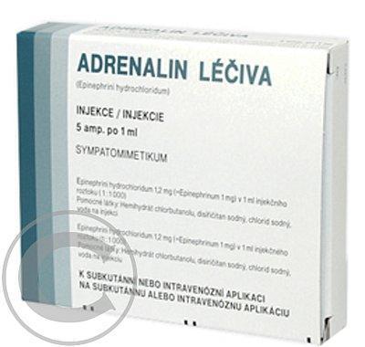 ADRENALIN LÉČIVA INJ 5X1ML/1MG, ADRENALIN, LÉČIVA, INJ, 5X1ML/1MG