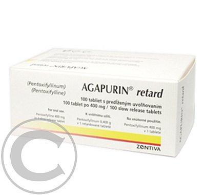 AGAPURIN SR 400  100X400 MG Tabl. s prodl. uvol., AGAPURIN, SR, 400, 100X400, MG, Tabl., prodl., uvol.