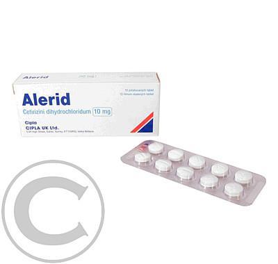 ALERID  10X10MG Potahované tablety, ALERID, 10X10MG, Potahované, tablety