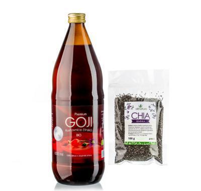 ALLNATURE Goji šťáva BIO 1000 ml   Chia semínka 100 g