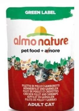 Almo Cat Nature kočka kapsička Green Label tuňák   kuře   šunka 55g