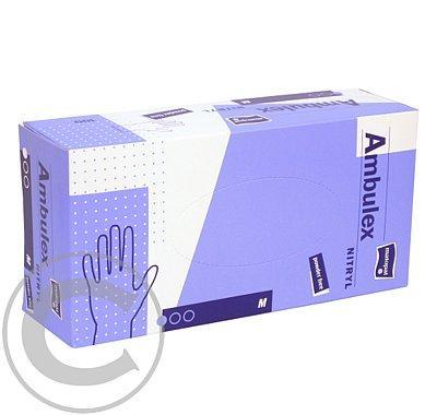 Ambulex Nitryl rukavice nitrilové nepudrované M 100ks, Ambulex, Nitryl, rukavice, nitrilové, nepudrované, M, 100ks