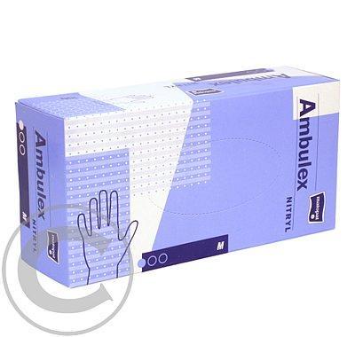 Ambulex Nitryl rukavice nitrilové pudrované L 100ks, Ambulex, Nitryl, rukavice, nitrilové, pudrované, L, 100ks