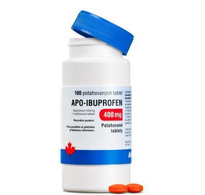 APO-IBUPROFEN 400 mg  Potahované tablety 100 x 400 mg, APO-IBUPROFEN, 400, mg, Potahované, tablety, 100, x, 400, mg