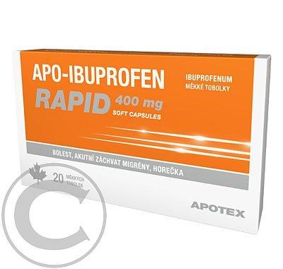 APO-IBUPROFEN RAPID 400 MG SOFT CAPSULES  10X400MG Tobolky, APO-IBUPROFEN, RAPID, 400, MG, SOFT, CAPSULES, 10X400MG, Tobolky