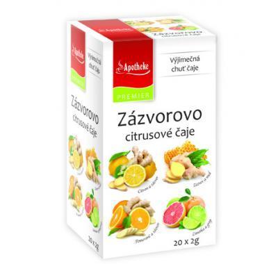 APOTHEKE Zázvorovo citrusové čaje 4v1 20x2 g, APOTHEKE, Zázvorovo, citrusové, čaje, 4v1, 20x2, g