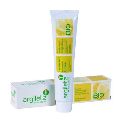 Argiletz BIO Zubní pasta s bílým a žlutým jílem citron 75 ml, Argiletz, BIO, Zubní, pasta, bílým, žlutým, jílem, citron, 75, ml