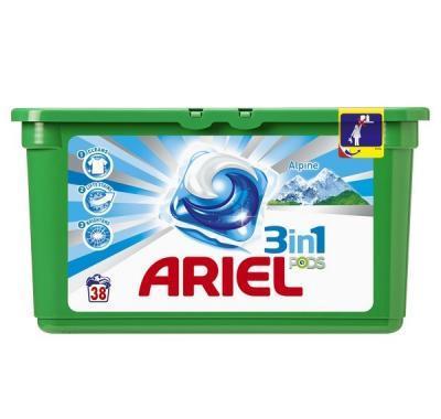 Ariel gel kapsle Alpine 3in1 38 kusů, Ariel, gel, kapsle, Alpine, 3in1, 38, kusů