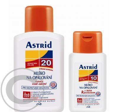 Astrid mléko na opalování OF20 200ml   mléko F10 beta karoten 100ml