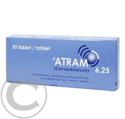 ATRAM 6,25  30X6.25MG Tablety, ATRAM, 6,25, 30X6.25MG, Tablety