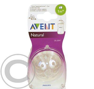 AVENT Dudlík NATURAL 2 otvory 2ks, AVENT, Dudlík, NATURAL, 2, otvory, 2ks