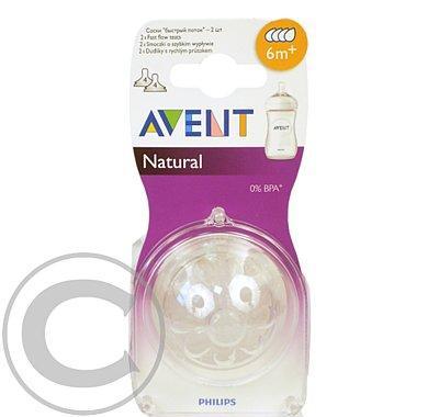 AVENT Dudlík NATURAL 4 otvory 2ks, AVENT, Dudlík, NATURAL, 4, otvory, 2ks