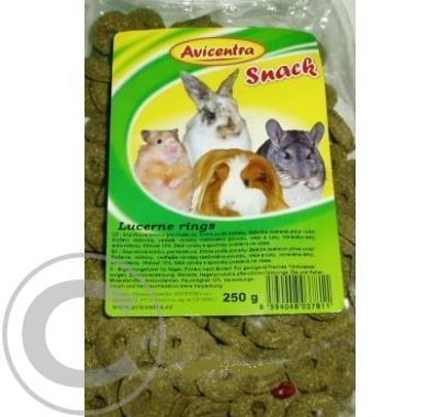 Avicentra kroužky s vojtěškou pro hlodavce 250g, Avicentra, kroužky, vojtěškou, hlodavce, 250g