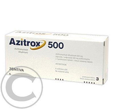 AZITROX 250  3X250MG Potahované tablety, AZITROX, 250, 3X250MG, Potahované, tablety