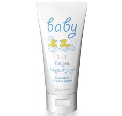 Baby 3 v1 šampón, koupel, mycí gel 200 ml