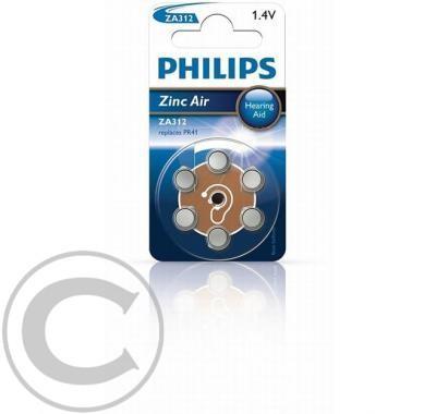 Baterie do naslouchadel PHILIPS ZA312B6A/10 6ks, Baterie, naslouchadel, PHILIPS, ZA312B6A/10, 6ks