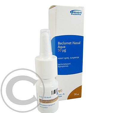 BECLOMET NASAL AQUA 50 MCG, NOSNÍ SPREJ  1X23ML (200DÁV) Suspenze ve spreji, BECLOMET, NASAL, AQUA, 50, MCG, NOSNÍ, SPREJ, 1X23ML, 200DÁV, Suspenze, ve, spreji