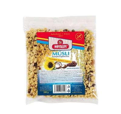 Bezlepkové granulované musli s rozinkami 200 g, Bezlepkové, granulované, musli, rozinkami, 200, g