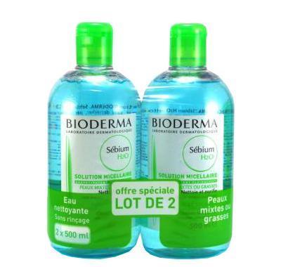 BIODERMA Sébium H2O 2x500 ml s 40% SLEVOU, BIODERMA, Sébium, H2O, 2x500, ml, 40%, SLEVOU