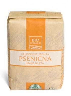 Bioharmonie Pšeničná mouka celozrnná (jemně mletá) 1 kg, Bioharmonie, Pšeničná, mouka, celozrnná, jemně, mletá, 1, kg