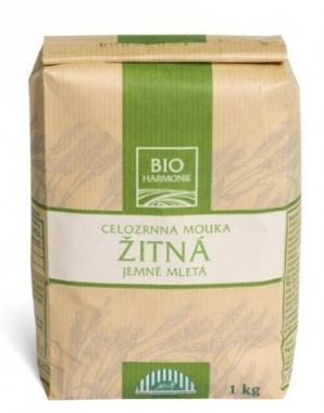 Bioharmonie Žitná mouka celozrnná (jemně mletá) 1 kg, Bioharmonie, Žitná, mouka, celozrnná, jemně, mletá, 1, kg