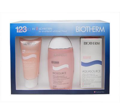 Biotherm Aqua Trio For Dry Skin  205ml 30ml Aquasource 24h Hydration Cream   50ml