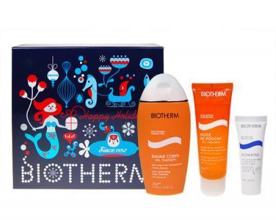 Biotherm Baume Corps Holidays Kit  295ml 75ml Huile De Douche Shower Care   200ml